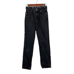 Raey‎ Women's Black Organic Cotton Straight Leg Jeans Size 24 High Rise Denim
